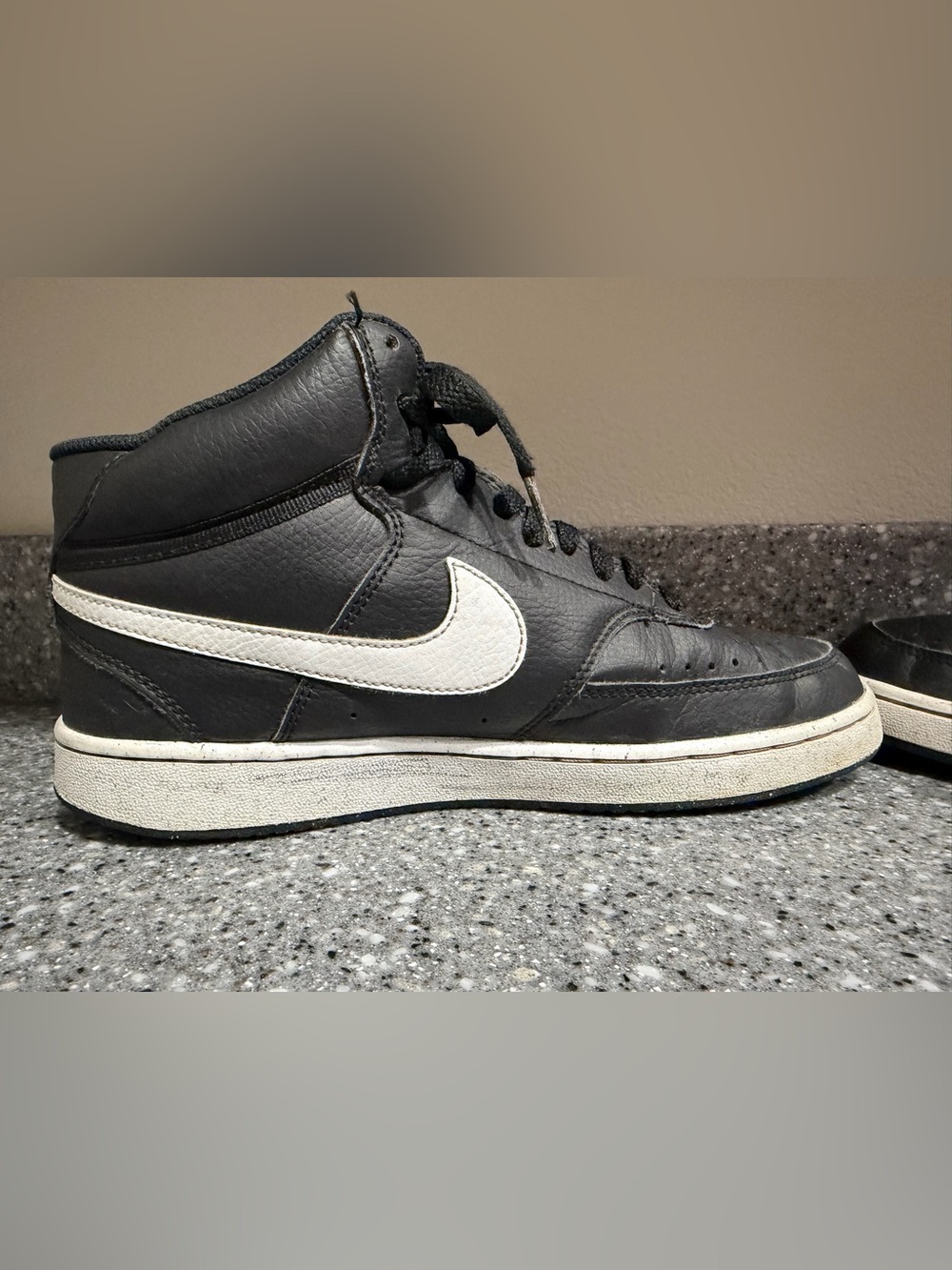 Nike Court Vision Mid Men’s Sneakers Black White Size 8 - Picture 5 of 7